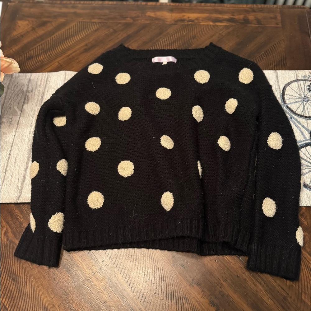 Black polka dot sweater